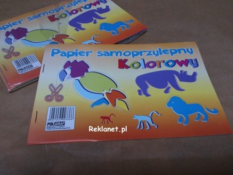 BLOK, PAPIER SAMOPRZYLEPNY A5, 8 KOLORÓW