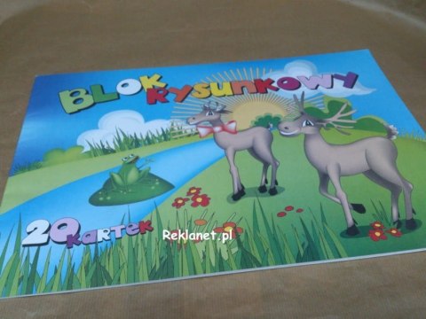 BLOK RYSUNKOWY A3. 20 KARTEK BIAŁYCH