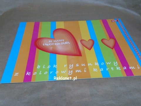 BLOK RYSUNKOWY A3. KOLOROWE KARTKI 16