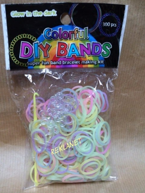 DIY BANDS - ATESTOWANE KOLOROWE GUMKI DO TWORZENIA BIŻUTERII, 300 elem. CERTYFIKAT BEZPIECZEŃSTWA