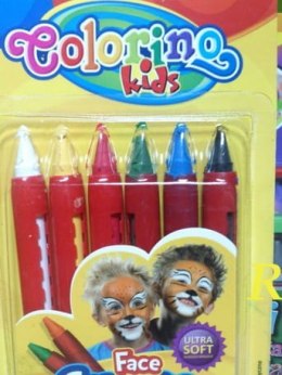 NIETOKSYCZNE KREDKI DO MALOWANIA TWARZY 6 KOLORÓW