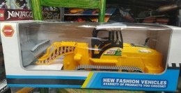 ŻÓŁTA KOPARKO- SPYCHARKA NA GĄSIENICACH \ MASZYNA BUDOWLANA