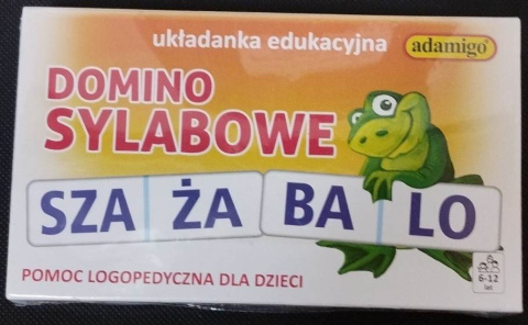 DOMINO SYLABOWE - GRA UKŁADANKA EDUKACYJNA. POMOC LOGOPEDYCZNA