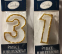 ŚWIECZKA URODZINOWA, JUBILEUSZOWA STOLA 6,5cm