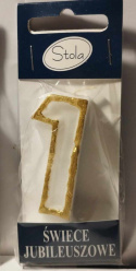 ŚWIECZKA URODZINOWA, JUBILEUSZOWA STOLA 6,5cm