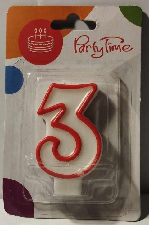 ŚWIECZKA URODZINOWA CYFRA 6,5CM