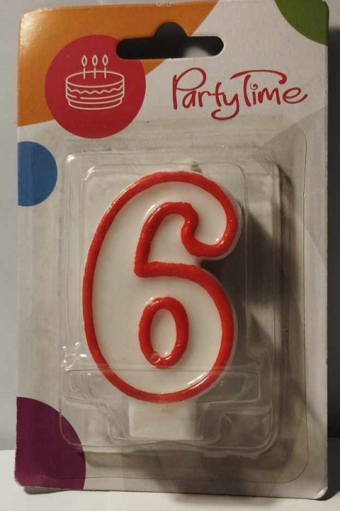 ŚWIECZKA URODZINOWA CYFRA 6,5CM