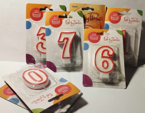 ŚWIECZKA URODZINOWA CYFRA 6,5CM