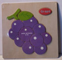 UKŁADANKA DREWNIANA DLA MALUSZKA. DREWNIANE PUZZLE OWOCE
