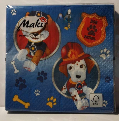 SERWETKI NA IMPREZĘ DZIECIĘCĄ 3-WARSTWOWE, 20 SZTUK