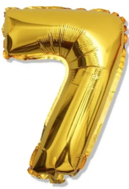 BALON FOLIOWY CYFRA ZŁOTA, 40cm