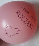 DUŻE BALONY GUMOWE NA ROCZEK Z NADRUKAMI.