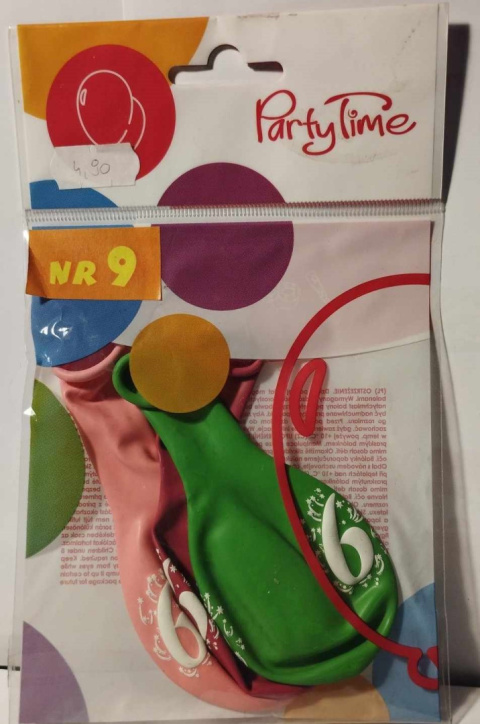 TRADYCYJNE BALONY LATEKSOWE 25cm, Z CYFRĄ, NA URODZINY. KPL. 3 szt.