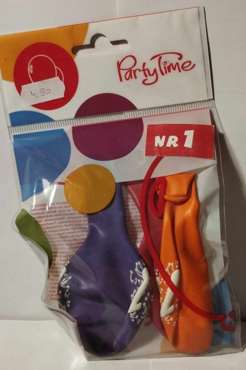 TRADYCYJNE BALONY LATEKSOWE 25cm, Z CYFRĄ, NA URODZINY. KPL. 3 szt.