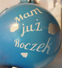 GUMOWY BALON "MAM JUŻ ROCZEK" NIEBIESKI - 7 szt