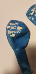 GUMOWY BALON "MAM JUŻ ROCZEK" NIEBIESKI - 7 szt