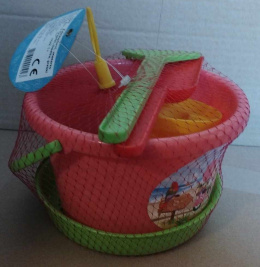 KOMPLET DO PIASKU Z NISKIM, SZEROKIM WIADERKIEM.