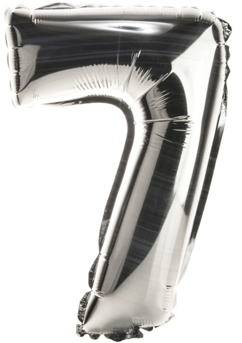 BALON FOLIOWY SREBRNY, 40cm