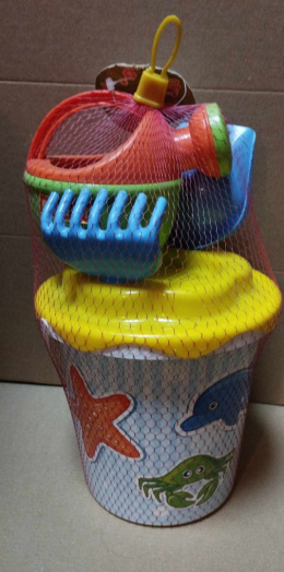 ZESTAW ZABAWEK DO PIASKU - MORSKI KOMPLET Z KONEWKĄ